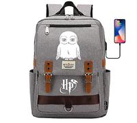 YIUNL Fashion Owl Hedwig Backpack, Casual Harry Magic Rucksack, 7~15 Grade Student Pack, Teenagers Leisure/Study/Trip Rucksack Large Grey
