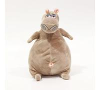 YIUNL Movie Madagascar Penguins Plush Toy Sets Cute Cartoon Hippo Giraffe Lion Pillow Stuffed Animal Doll for Kids Gift 25cm Hippo