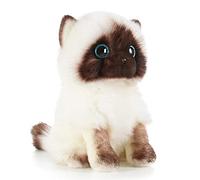 YIUNL Simulation Siamese Cat Plush Toy Blue Eyes Cat Plush Doll Home Decor Doll For Kids Children Xmas Birthday Gifts 20cm