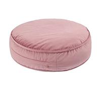 YIUOR Round Floor Pillow Cover Velvet Throw Seating Pouf Yoga Meditation Cushion Plush Case Reading Room Decor Cover Only (25.6IN, Dusty Rose)
