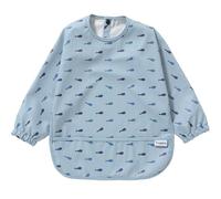 Yiupea Baby Weaning Bib Mess Proof with Long Sleeves - Machine Washable & Waterproof Bibs 6-24 Months for Baby Led Weaning, Coverall Bibs for Feeding-Blue