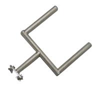 YIUPEDRFG Bird Perch Cage Accessories Exercise Platform Easy To Mount Stainless Steel Perch Mounted Securely On Cage Bird Parrot Stand Shower Bath Standing Toy, Style B