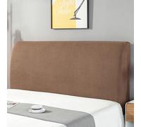 YIUPEDRFG Easy To Install Excellent Elasticity Expandable Bed Headboard Cover Machine Washable Polyester Bed Headboard Covers, coffee