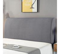YIUPEDRFG Easy To Install Excellent Elasticity Expandable Bed Headboard Cover Machine Washable Polyester Bed Headboard Covers, grey
