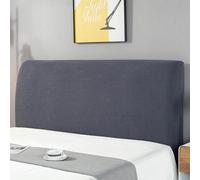 YIUPEDRFG Easy To Install Excellent Elasticity Expandable Bed Headboard Cover Machine Washable Polyester Bed Headboard Covers, metal gray