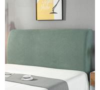 YIUPEDRFG Easy To Install Excellent Elasticity Expandable Bed Headboard Cover Machine Washable Polyester Bed Headboard Covers , Pine green