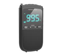 YIUPEDRFG Elderly Friendly Version Digital Radio Compact Easy To Small Dark Gray Radio Receiver Performance Making Easy To Carry Around. Can Easily Fit Into Pocket Or Backpack