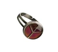 YIUPEDRFG Elegant Color Change Mood Ring Adjustable Peace Symbol Trendy Accessory Change Color With Mood Temperature Suitable Gift Fits Many Sizes Comes And Reference Table In English