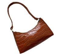 YIUPEDRFG Exquisite Craft PU Shoulder Bag Durable And Colorfast For Daily Small Occupation Exquisite Shopping Bag Bag Retro Casual, light brown