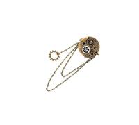 YIUPEDRFG Gorgeous Brooch Pin Steampunk Style Offers Versatile Hair Clip With Tassels Weddings And Romantic Occasions Clock Gear Hair Clip Tassel Brooch With Tassels