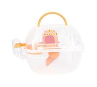 YIUPEDRFG Hamster Carrier Cage Outdoor Adventure Ready Designed For Mice And Other Small Animals With Added Water Bottle Guinea Pig Cage Pet Outgoing Traveling Habitat, Orange, 29x20cm