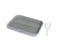 YIUPEDRFG Innovative Mesh Training Tray Dog Potty Excellent For Indoor Outdoor Training Helping Home Clean Dog Potty Toilet Tray Is Made Of PP And Iron Frame, Gray, XL
