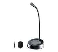 YIUPEDRFG Microphone Recording Dictation Universal Goose Neck Mic Microphone Gaming Lectures Featuring 360 Degree No Dead Angle Audio Capture Desktop Gooseneck Adjustable