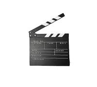 YIUPEDRFG Movie Clapperboard Accessory Notice Plate Printed Pattern Sturdy Wood Video Shooting Director Clapperboards Scene Boards, Big black P, 30 * 27CM