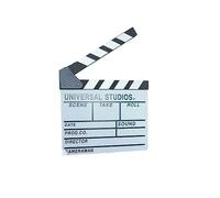 YIUPEDRFG Movie Clapperboard Accessory Notice Plate Printed Pattern Sturdy Wood Video Shooting Director Clapperboards Scene Boards, White/L, 30 * 27CM