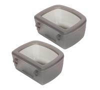 YIUPEDRFG Pet Feeder Bowl Food Dispenser Hanging Dish Excellent For Active Animal Feeding Crate Dog Bowl Is Suitable For Small Dogs Pet Feeding Dish With Hook Cage Accessories, Gray, 9.5x6.5x6cm