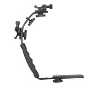YIUPEDRFG Photography Video L Bracket With Dual Flash Cold Shoe Mount Ergonomic Hand Grip L Bracket Is Updated With Two Solid Removable Flash Shoe Mounts For Added Light Source
