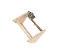 YIUPEDRFG Platform Bird Cage Branch Perch Accessories Fostering Healthy Relationships Between Birds During Play Together Tabletop Play Stand Training Perch Playground, with cup, 22.4x13.5x14.3cm