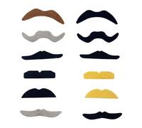 YIUPEDRFG Plush Cloth Mustache Set Lightweight Reliable Accessory For Masquerade Balls And Costume Enthusiasts Enjoy Style DIY Self Adhesive Mustache Set Costume Accessory, Multi Color