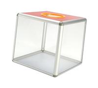 YIUPEDRFG Raffle Ball Game Box Desk Storage Bins Party Sturdy Storage Option Keeping Game Elements Organized at All Times Transparent Lotterys Box Draw Raffle Prop, Transparent, Small