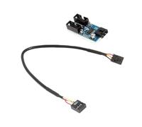 YIUPEDRFG Reliable Extension Splitter Cable Connector Adapter Featuring Components 9pin Usb 0 Compatibility Electronic Components. 1 To 2 Usb Splitter Hub Cable Fan, Black, 1 to 2