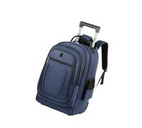 YIUPEDRFG Rolling Backpack with Trolley Innovative Carry On Luggage Bag Practical for Long Trips and Overnight Adventures Trolley Backpack with Wheels Double Shoulder Bag, Blue, 50x34x22cm