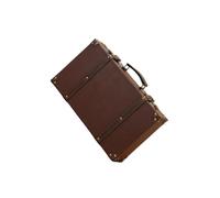 YIUPEDRFG Small Storage Carry On Overnight Case Pu Leather Versatile For Weekend Trips And Charming Home Organization Bedroom Display Party Décor Brown Mini Keepsakes, Brown, L 40x10x24.5cm