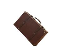 YIUPEDRFG Small Storage Carry On Overnight Case Pu Leather Versatile For Weekend Trips And Charming Home Organization Bedroom Display Party Décor Brown Mini Keepsakes, Brown, S 34x8x20.5cm
