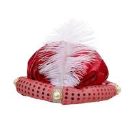 YIUPEDRFG Sultan Hat Arabian Prince Hat Indian Turban Hats Captivating Costume Accessory Role Playing Events And Parties Feature Head Wraps Prom Costume For Halloween, red