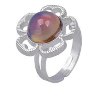 YIUPEDRFG Sunflowers Mood Ring Emotion Ring Color Change Adjustable Made Of Zinc Alloy To Communicate Feelings Effortlessly Can Adjust According To Own Needs