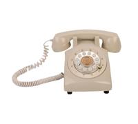 YIUPEDRFG Unique Antique Telephones With Function Reflect Traditional Values While Engaging Everyone To Share Emotional Messages Retro Style Landline Phone Push Button Rotary, Beige, 22.5x13.5x12cm