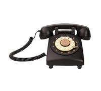 YIUPEDRFG Unique Antique Telephones With Function Reflect Traditional Values While Engaging Everyone To Share Emotional Messages Retro Style Landline Phone Push Button Rotary, Black, 22.5x13.5x12cm