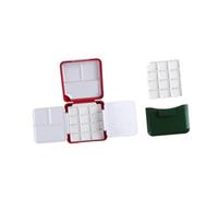 YIUPEDRFG Watercolor Palette Empty with Lid Travel Mini Compact Excellent Addition to Any Artist S Creative Arsenal Paint Palette Tray Acrylic Painting Professional, Red, 7.3x7x2.5cm