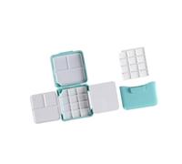 YIUPEDRFG Watercolor Palette Empty with Lid Travel Mini Compact Excellent Addition to Any Artist S Creative Arsenal Paint Palette Tray Acrylic Painting Professional, Blue, 7.3x7x2.5cm