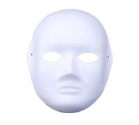 YIUPEDRFG White Mask DIY Plain Full Face Paper Painting Masks Elastic Band Easy to Use Paint Tool Teaching Boys Kindergarten, 22x18cm