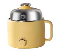 Yiustldd 1.5L Food Steamer with Steamer, Non-Stick Mini Electric Cooker Hot Pot for Vegetables, Meats, fish,Yellow