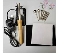 Yiustldd 220V Electric Fabric Flower Maker Making Tools, Artificial Flower Making Kits with Ironing Heads, Adjustable Temperature Soldering Iron,A
