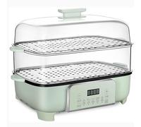 Yiustldd Food Steamer, 360° Steam Cycle Electric Steamer - 3 Tier Detachable Steamer, 12 Hours Appointment, 12h Heat Preservation, Easy To Clean