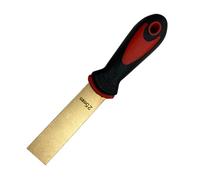 Yiustldd Brass Putty Knife, 1.5Mm Thick Paint Scraper with Rubber Handle, Drywall Knife Scraper Tool for Wood, Wallpaper Scraper,25mm