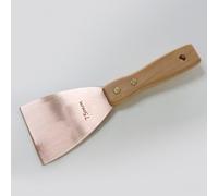 Yiustldd Copper Coating Knife, Plaster Spatula with Wooden Handle, Drywall Scraper, Wood Remover, Wallpaper Scraper, Painting Tool,75mm