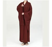 Yiustldd Dress Meditation Suit, Shaolin Mönch Kung Fu Buddhist robe, unisex, autumn and winter, Shaolin monk robe,Red,39
