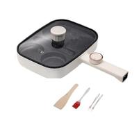 Yiustldd Electric Frying Pan, Healthy Non-Stick Multi-Purpose Cooking Pot for Breakfast Pancakes, Burgers, Eggs, Steak, Meat Sandwich Maker