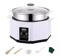 Yiustldd Electric Hot Pot, Portable Electric Non-stick Soup Pot Anti-dry burn 360° steam cycle for Porridge Dumplings Egg Noodles,24cm
