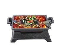 Yiustldd Japanese Tabletop BBQ Grill, Charcoal Japanese Style BBQ Grill Ceramic BBQ Grill with Stick Proof Smokeless Design for Takoyaki,XL