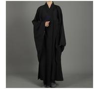 Yiustldd Monk's Clothing Monk Robe, Shaolin Temple Costume Zen Buddhist Robe Buddhist Monk for Adults Men Meditation Gown,Black,42