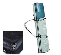 Yiustldd Padded Waterproof Ski Bags with Wheels for Air Travel, Large Capacity Snowboard Bag with 3 Pockets Can Hold Double Skis Up To 175 Cm,A,152x36cm