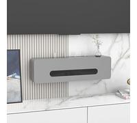 Yiustldd Router Shelf Storage Box, Wall Mounted Pine Wood Router Organizer for Cord Management, Wall Set-Top Box Internet Box Home Decorative,Grey,80cm