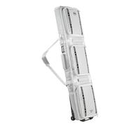 Yiustldd Snowboard Bag with Wheels, Extendable Ski Bags for Air Travel, Padded Waterproof Foldable Ski Bag for Single Ski Or 2 Sets Skis,White,165x34cm