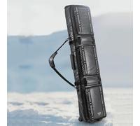 Yiustldd Snowboard Bag with Wheels, Extendable Ski Bags for Air Travel, Padded Waterproof Foldable Ski Bag for Single Ski Or 2 Sets Skis,Black,152x34cm
