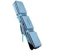 Yiustldd Snowboard Bag with Wheels for Air Travel, Full Padded Waterproof Ski Bag with Snowboard Fixed Strap, for 150Cm Single Ski Or 2 Sets Skis,Blue